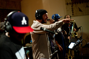 Tom Scott, Haz Beats and Lui Slick of Home Brew serve up some tasty Kiwi hip-hop on their debut album. Photo / Dean Purcell