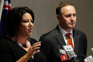 Social Development minister Paula Bennett and Prime Minister John Key announced details of the social welfare section of the Budget today. File photo / Christine Cornege