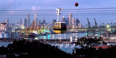 A cable car to Sentosa Island, Singapore. Photo / Singapore Tourism Board