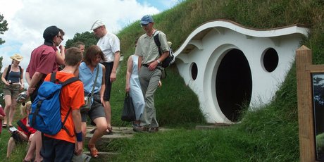 Thousands of tourists have been drawn from around the world to locations such as Hobbiton, in Matamata. Photo / Supplied