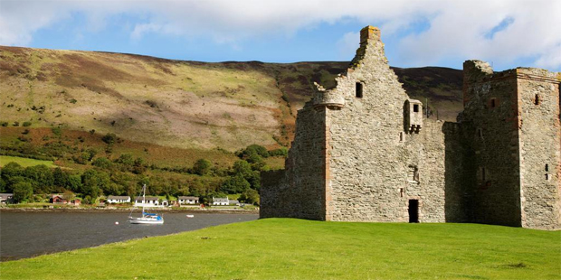 Clean air and water in pristine locations such as the Isle of Arran nurture high-quality produce for Scotland's restaurants. This is Lochranza Castle on Arran, near the Lochranza whisky distillery. Photo / David Gordon