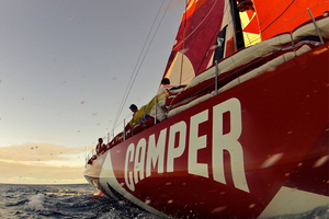 Camper finished just over an hour behind leaders Puma in the sixth leg. Photo / Hamish Hooper.