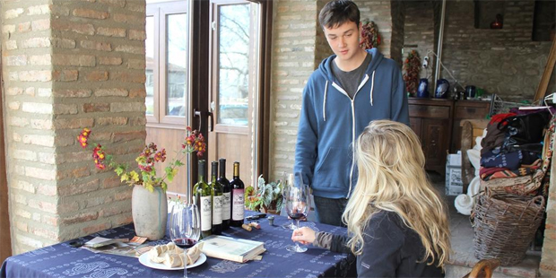 Trying some traditionally-produced Georgian wine. Photo / Mauricio Olmedo-Perez