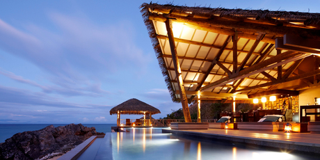 The pool at Tadrai Island Resort in Fiji. Photo / Supplied