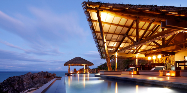 The pool at Tadrai Island Resort in Fiji. Photo / Supplied