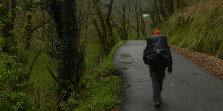 On the trail between Roncesvalles and Zubiri. Photo / Simon Winter