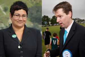Green Party co-leader Metiria Turei and Conservative Party leader Colin Craig. Photos / Alan Gibson, Richard Robinson