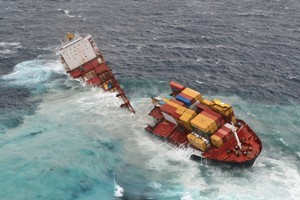 The Rena split into two pieces after a weekend of bad weather.
Photo / Maritime NZ