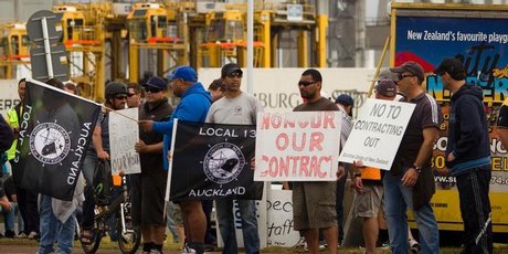 Maritime Union of New Zealand on strike
