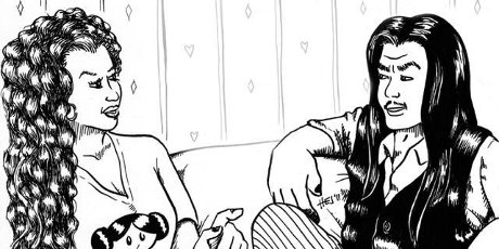 Hook Ups' Kowhai (left) & Monty Hook. Illustration / Hej Ganias
