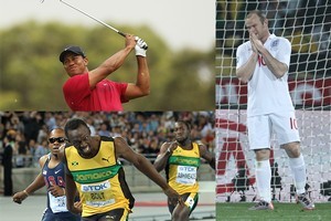2012 will be a big year for Tiger Woods, Usain Bolt and Wayne Rooney. Photo / Getty Images