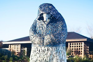 Big Man by Lucy Bucknall can be found at Sculpture in the Gardens at Auckland Botanical Gardens. Photo / Supplied