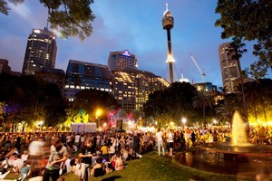 Many areas of Sydney's CBD were transformed into party zones during the Festival First Night event on Saturday. Photo / Supplied