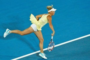 Caroline Wozniacki fell in three sets to Agnieszka Radwanska. Photo / Getty Images