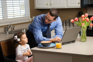 Sometimes parents are forced to bring work home.
Photo / Thinkstock