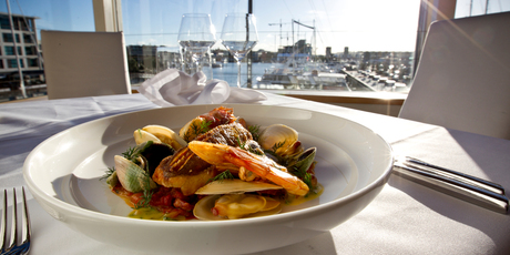 Roast gurnard at Kermadec Fine in the Viaduct Harbour. Photo / Dean Purcell