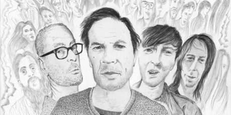 Final fling: Dimmer, as drawn by drummer Gary Sullivan. Photo / Supplied