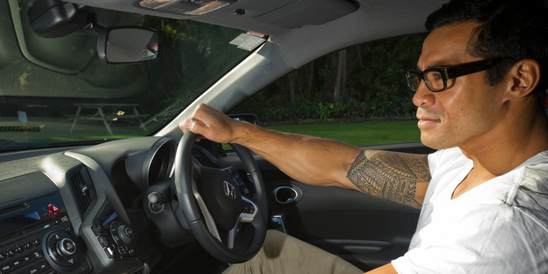 Robbie Magasiva was impressed with the way the CR-Z's sport mode kicked in so quickly. Photo / Ted Baghurst
