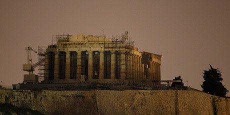 The Parthenon atop the Acropolis is a dead remnant of a civilisation that looks lost and forgotten in the daily life of Athens. Photo / AP