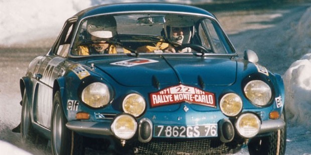 Renault Alpine during the 1971 Mote Carlo rally. Photo / Supplied
