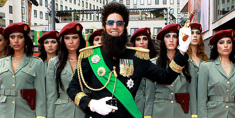 Has comedian Sacha Baron Cohen struck out with The Dictator? Photo / AP