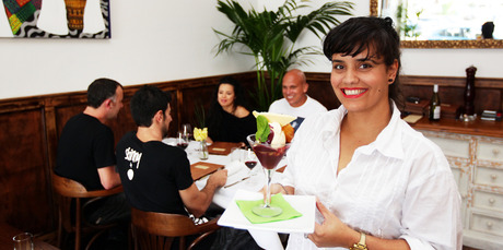 The old-world European cafe decor ideally suits Ipanema Food & Art Society. Photo / Doug Sherring