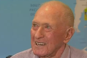 Ninety-five-year-old Keith Wright is a big fan of independent travel and will embark on a two-month trip around Europe this year, staying in backpacker hostels along the way. Photo / Screengrab from Network Ten