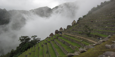Terraces at Machu Picchu highlight the Incas' stoneworking skills. Photo / Jill Worrall