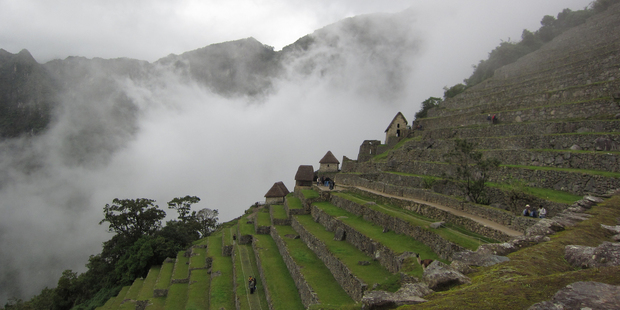 Terraces at Machu Picchu highlight the Incas' stoneworking skills. Photo / Jill Worrall