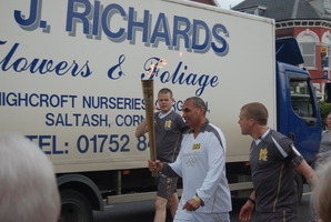 University lecturer Will Katene proudly contributed on day three of the torch's 12,895km journey.