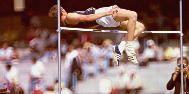 The Fosbury Flop. Photo / Getty Images