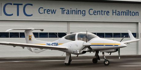 CTC in Hamilton will be training pilots for Qatar Airways in light aircraft like the DA42 Twinstar. Photo / CTC