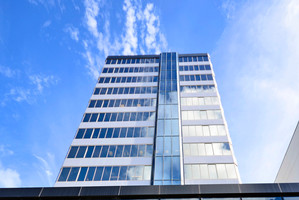The top 12th floor is still available for lease and signage rights. Photo / Supplied