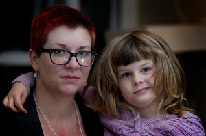 Rachel Osborne with her 6-year-old daughter Maddy who is going on a school trip to McDonalds. Photo / Sarah Ivey