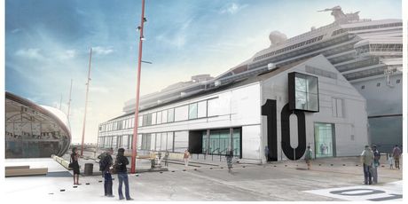 An architect's impression of the proposal for Shed 10 on Queens Wharf. Photo / Jasmax