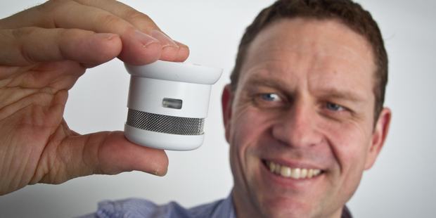 Peter Smith sees big potential in Australia for the Danish-designed Cavius smoke alarm. Photo / Supplied