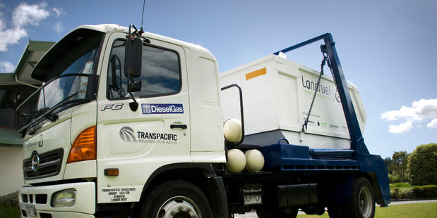 Biogas powers the Redvale Landfill rubbish truck, reducing carbon dioxide emissions by 290 tonnes a year. Photo / Supplied
