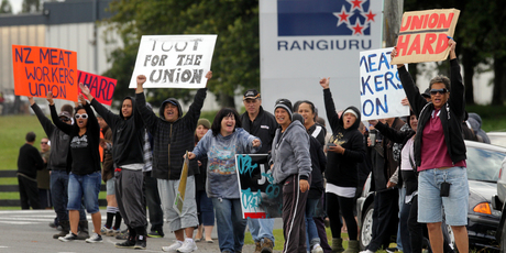 More than 900 workers have been locked out of Affco's eight North Island plants. Photo / Alan Gibson