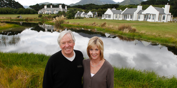 Bill and Carol Foley at Wharekauhau Lodge and Country Estate on the South Wairarapa coast. Photo / Mark Mitchell