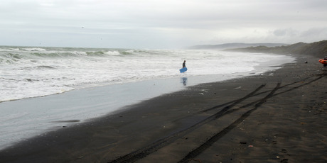 The skeletal remains were found on Sunset Beach in Port Waikato on Saturday morning. Photo / Janna Dixon The skeletal remains were found on Sunset Beach in Port Waikato on Saturday morning. Photo / Janna Dixon