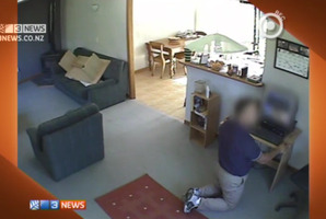 A cleaner commits an indecent act in a customers home as captured by the TV3 programme Target Photo/ TV3