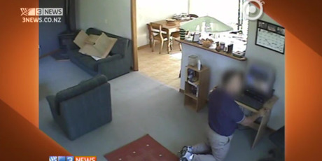 A cleaner commits an indecent act in a customers home as captured by the TV3 programme Target Photo/ TV3