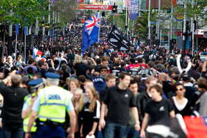 Fans felt safer in areas such as the Wynyard Quarter during the Rugby World Cup because of liquor bans. Photo / Natalie Slade