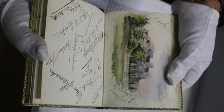 Whangarei Museum has an autograph book that once belonged to Lady Elizabeth Seaton nee Drake. Photo / Jim Eagles