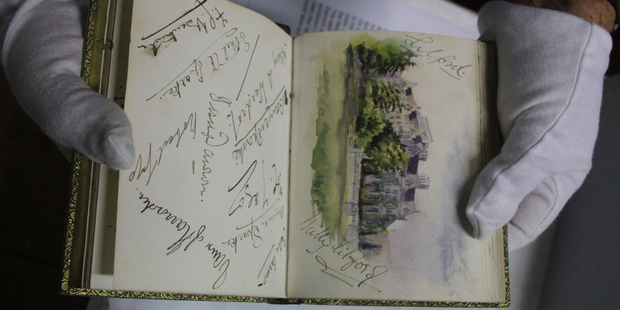 Whangarei Museum has an autograph book that once belonged to Lady Elizabeth Seaton nee Drake. Photo / Jim Eagles