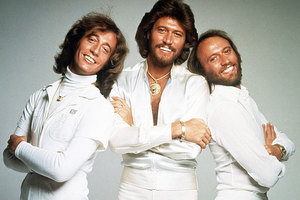 Robin Gibb, left, with his brothers Barry and Maurice. Photo / Supplied