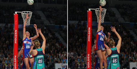 The Mystics' lifting move against the Vixens has split fans on whether it has a place in netball. Photo / Getty Images