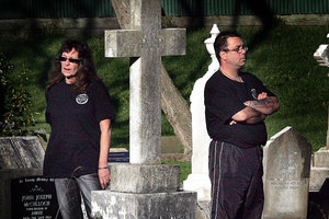 Cath Downey and John Sturmey from Wanganui Paranormal Investigation. Photo / Stuart Munro