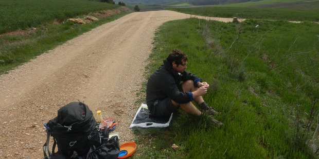 A lunch stop on the trail. Photo / Simon Winter
