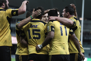 Julian Savea is congratulated. Photo / Getty Images